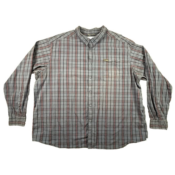 Columbia Other - Columbia Men's 4XL Blue & Red Plaid Button Down Shirt Stretch Cotton SEE DESC